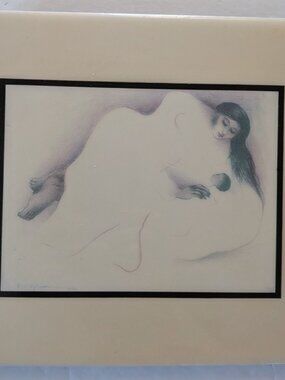 VTG 1975 Ceramic Glazed Tile By R.C Gorman Navajo Signed 7.5*7.5" Made In USA